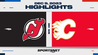 NHL Highlights  Devils vs Flames  December 9 2023 [upl. by Leela]