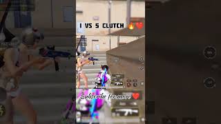 1 vs 5 Clutch 👀❤️ bgmi reels trending [upl. by Giaimo398]