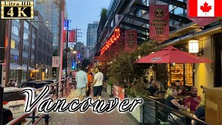 🇨🇦Vancouver Night Walk  Yaletown 【4K 60fps】 [upl. by Annad]