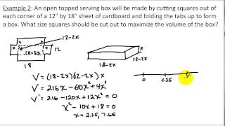 Solving Optimization Problems using Derivatives [upl. by Aver]