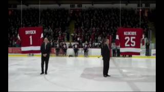 Ken Dryden amp Joe Nieuwendyk Cornell Number Retirement Ceremony [upl. by Alan324]