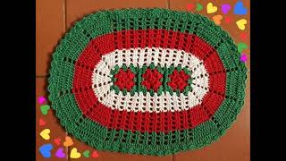 carpetas navideñas en crochet 22 tips hermosos para recrear [upl. by Romina]