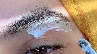 Halal bleaching eyebrow tutorial [upl. by Ayila364]