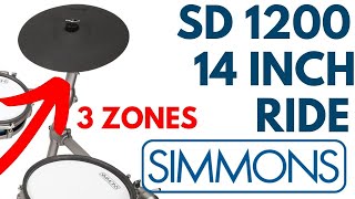 Simmons 14 inch 3 Zone Ride Cymbal SD1200 RD  electronic cymbals [upl. by Ynamreg630]