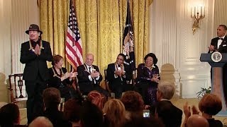 Barack Obama honours Bob Dylan at the White House [upl. by Hebrew540]