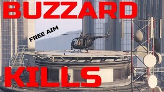 GTA 5 Buzzard kill montage free aim compilation 38 [upl. by Kuebbing637]