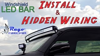 2016 4runner  50quot curved windshield led bar install and hidden wiring [upl. by Nylisoj783]