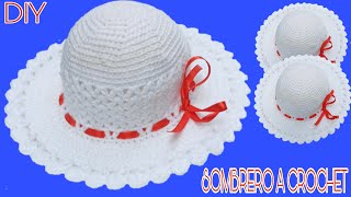 Sombrero de PLAYA tejido a crochet TODAS LAS MEDIDAS [upl. by Seaton]