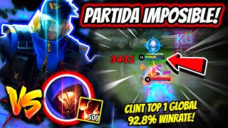 ¡CLINT TOP 1 vs PRO ALDOUS 500 STACKS CLINT TOP 1 GLOBAL 928 WINRATE  MOBILE LEGENDS [upl. by Anwahsad779]