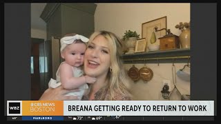 New mother Breana Pitts excited for return to WBZ [upl. by Rufena]