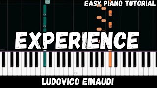 Ludovico Einaudi  Experience Easy Piano Tutorial [upl. by Memory]