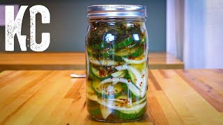 HOW TO MAKE SPICY DILL PICKLES AT HOME  Quick Pickle Recipe [upl. by Eissert]