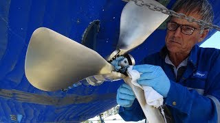 ep48  Boat maintenance  Herrington Harbour North MD – HallbergRassy 54 Cloudy Bay  Nov 2018 [upl. by Nayar]