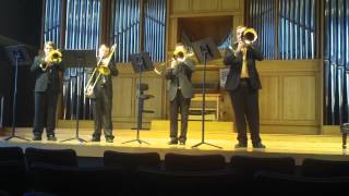 CSU Trombone Quartet Christus factus est Anton Bruckner [upl. by Petula]