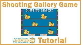 Make a Shooting Gallery Game in Scratch [upl. by Ekud619]