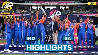 India Vs South Africa Highlights India Become Champions Of T20 World Cup 2024 Beat SA By 7 Runs [upl. by Alekim]