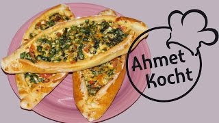 Rezept Pide mit Spinat und Mozzarella  AhmetKocht  türkisch kochen  Folge 115 [upl. by Sabrina730]