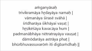 Shri Vishnu Kavacham English Diacritical Marks [upl. by Duester]