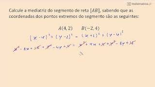 Determinar a Mediatriz de um Segmento de Reta [upl. by Keslie]