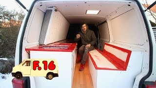 NobelPARKETT im AUTO  F16 Von der Schrottkarre zum Camper [upl. by Rodmur]