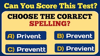 Can You Score This Spelling Quiz Spelling Quiz  Correct Spelling Quiz Test part 29 [upl. by Ettie301]