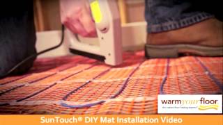 SunTouch 30quot DIY Floor Heating Mat Install [upl. by Shanna]