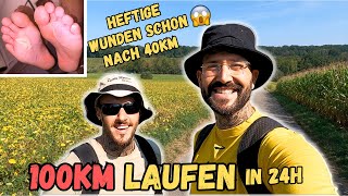 100 Kilometer LAUFEN in 24 STUNDEN MAMMUTMARSCH  Selbstexperiment [upl. by Eednarb554]