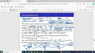 Lecture 6  Random Numbers Independency Autocorrelation Test Part 5 [upl. by Paza]