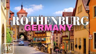 Rothenburg ob der Tauber Germany 🇩🇪 The Most Beautiful German Town ☀️ 4K Walking Tour [upl. by Eihtak470]