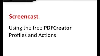 PDFCreator  Convert files to PDF using Profiles and Printers [upl. by Ained]