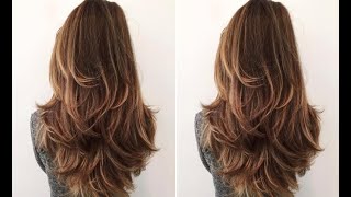 Perfect Long layered haircut step by step Layers technique [upl. by Marchall]