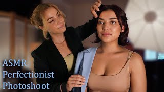 ASMR Perfectionist Photoshoot with Precise Hair Fixing and Clothes Fitting with Gentle Adjustments [upl. by Karalee815]