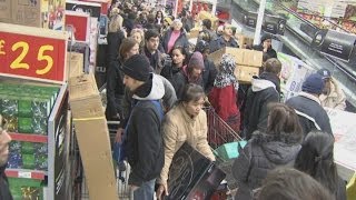 Shoppers go wild as Black Friday hits the UK [upl. by Willett603]