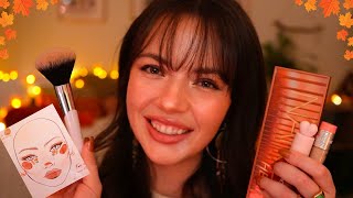 ASMR Giving You a Fall Makeup Look🧣🍁🍂layered sounds pampering positive [upl. by Elana]