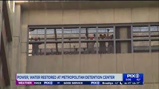 Power restored at Brooklyn detention center where inmates had been sitting in the cold [upl. by Steck]