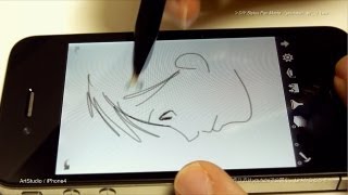 iPhone amp iPad  DIY Stylus Pen Painting Test Movie [upl. by Adnilak84]