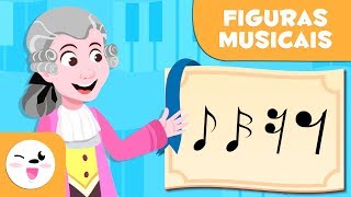 Semínima colcheia e semicolcheia  Figuras musicais  Aprender os ritmos para a aula de música [upl. by Narib]