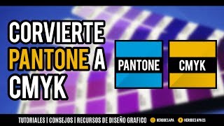 Illustrator CC PROCESO para convertir colores PANTONE a CMYK [upl. by Dacia]