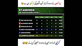 Four teams qualify for semifinal in PSL 9  Qualifier teams in PSL ✌️✌️psl92024 viral [upl. by Oiluig]