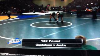 Brandon Jeske vs Dennis Gustafson AAA 2013 Wrestling SemiFinals [upl. by Puttergill]