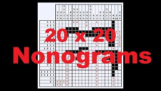 Solving 20x20 Nonograms [upl. by Xyno234]