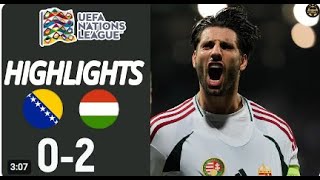 Bosnia Herzegovina vs Hungary 02 Highlights  UEFA Nations League 2024 [upl. by Sindee]