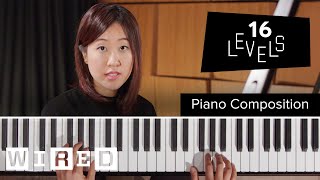 16 Levels of Piano Composition Easy to Complex  WIRED [upl. by Alletneuq41]