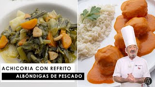 ALBÓNDIGAS de PESCADO en salsa y una receta FÁCIL con ACHICORIA  Karlos Arguiñano [upl. by Natanoj]