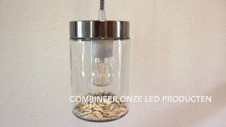 Do it Yourself Glazen pot hanglamp [upl. by Ahseinad]