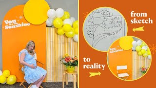 How I Made My Baby Shower Photo Backdrop DIY [upl. by Lemrac]