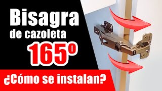 Instalar bisagras de 165 grados en mueble de carpintería  Bisagras de cazoleta 165º [upl. by Sluiter941]