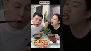 Husband and wife eating food Chinese couple eating show funny shorts husbandwifeeatingshow [upl. by Gaye]