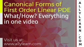 What is Canonical Form  PDE [upl. by Bodnar470]