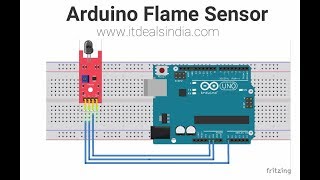 Arduino Flame Sensor Step By Step Hindi KY026 [upl. by Summons]